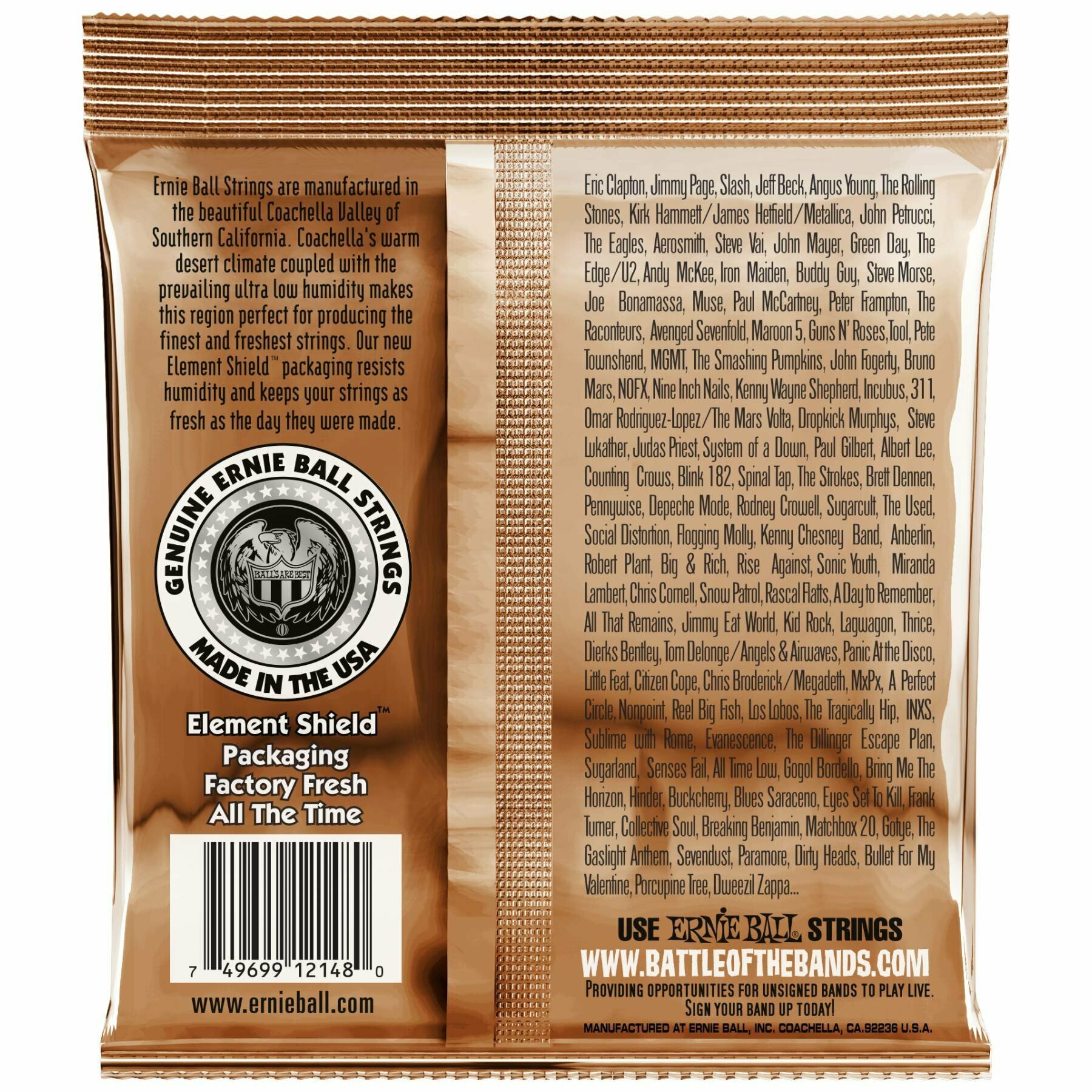 Струны Ernie Ball Earthwood Phosphor Bronze Light 11-52 (2148). Оригинальные, США! — фото 1