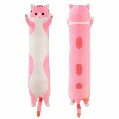 Мягкая игрушка кот батон розовый 70 см