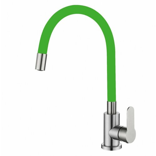 Кух. см-ль с гибк. изливом, зелёный Oute T40193B-7 OUTE смеситель с проточным водонагревателем oute t921 1 с гибким изливом