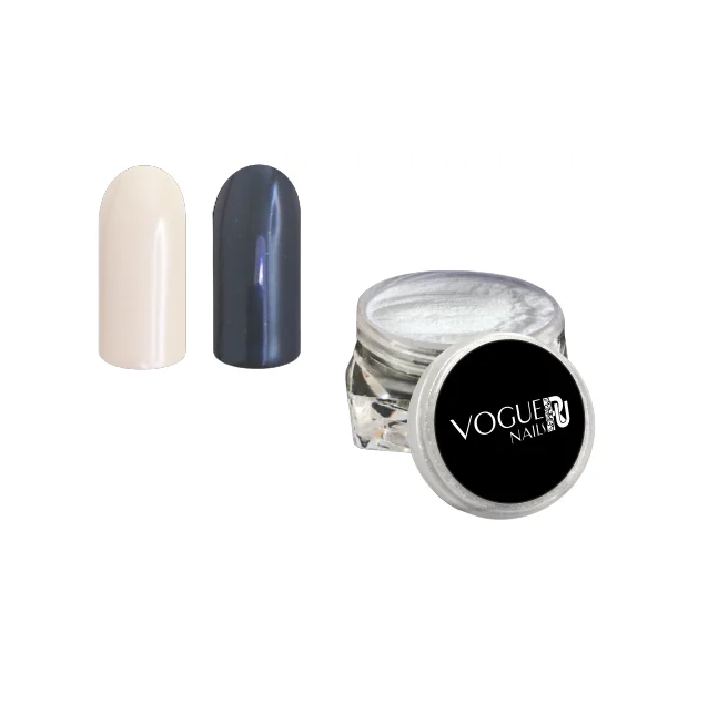 Втирка для дизайна ногтей Vogue Nails жемчужный пигмент для декора маникюра, синяя, 0,5 г