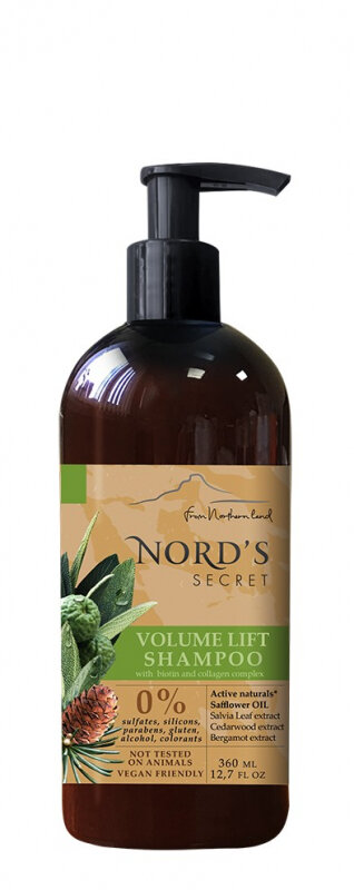 Шампунь для объема волос Nord`s Secret Овес и масло виноградной косточки, 360 мл