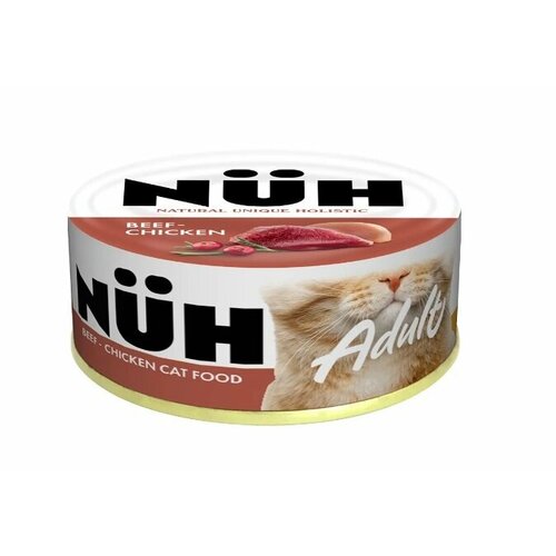 Нюх 31175 кон. для кошек беззерновые Говядина и цыплёнок 100г, 104958 (18 шт)