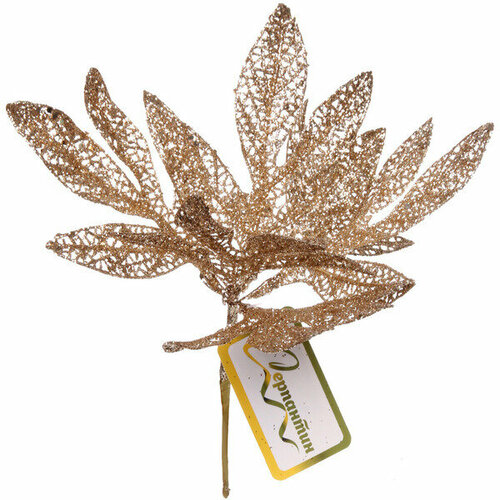 Ветка декоративная Сказочный листопад 25 см Шампань 349₽