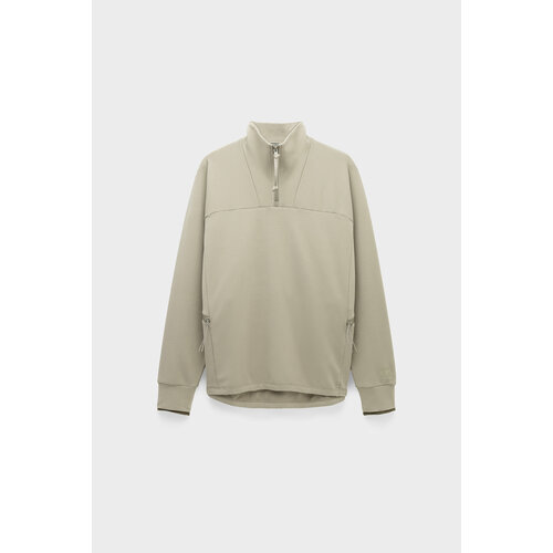 фото Толстовка c.p. company metropolis series stretch fleece reverse zipped sweatshirt, силуэт прямой, средней длины, размер 56, серый