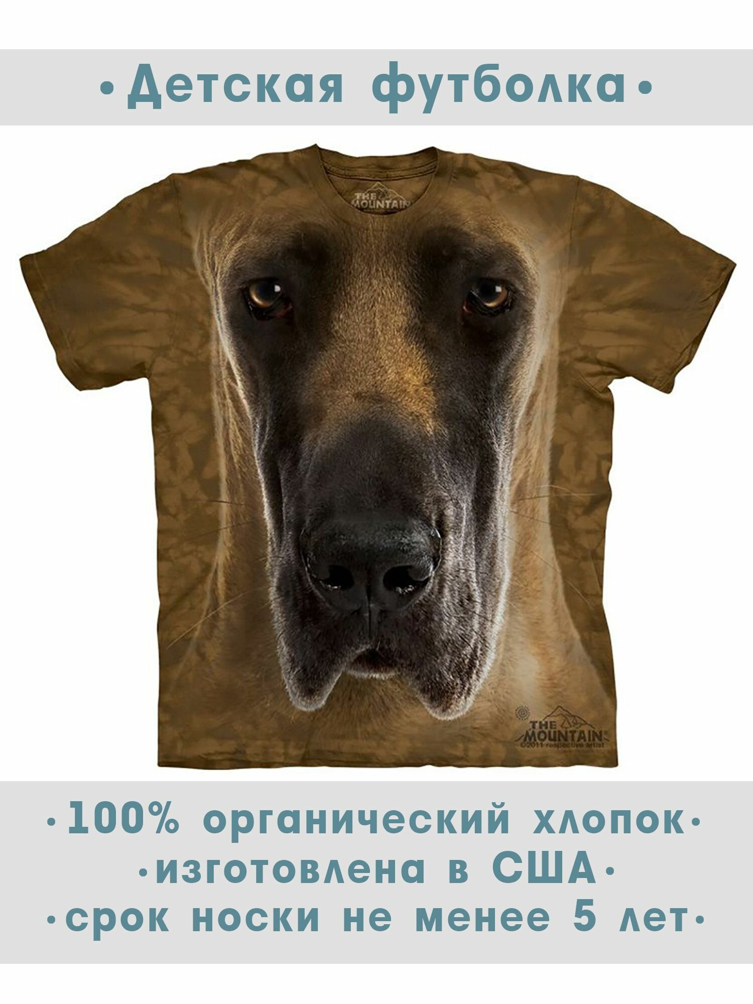 Футболка детская The Mountain "Great Dane Face"