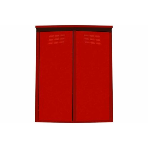 Шкаф для газовых баллонов Петромаш на 2 баллона разборный, красный 60542