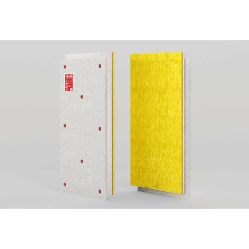 Звукоизолирующая панель Izogertz Element Techno 1200x600x42 мм 0.72 м² (ГВЛ+Мембрана+Стеклоплита) с комплектом крепежа