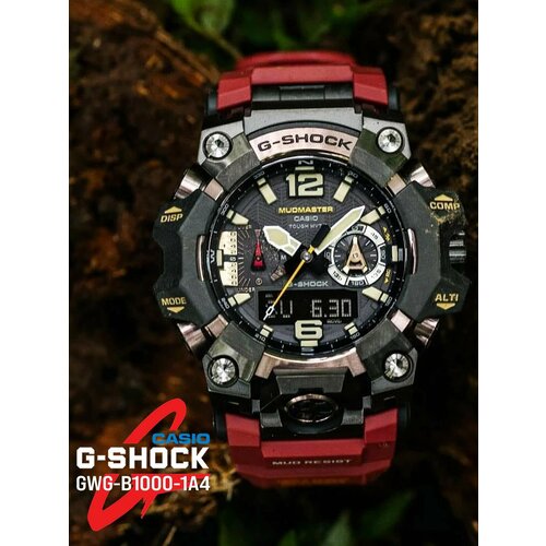 Наручные часы CASIO, черный, красный наручные часы casio gwg b1000 1a серый