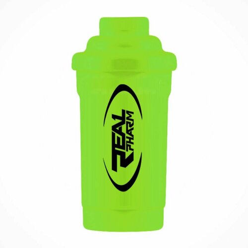 Шейкер, 600мл (Зелёный) / Real Pharm / Бутылка для воды спортивная, шейкер для спортивного питания