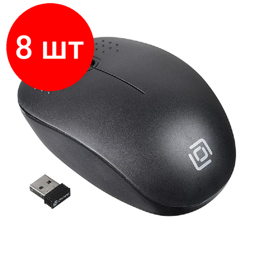 Комплект 8 штук Мышь компьютерная Oklick 685MW черный опт 1200dpi беспр USB 2but 469200₽