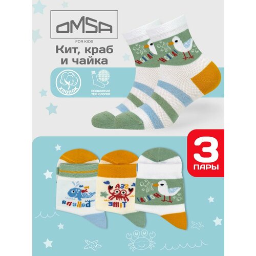 фото Носки omsa размер 19-22 (12-14), мультиколор