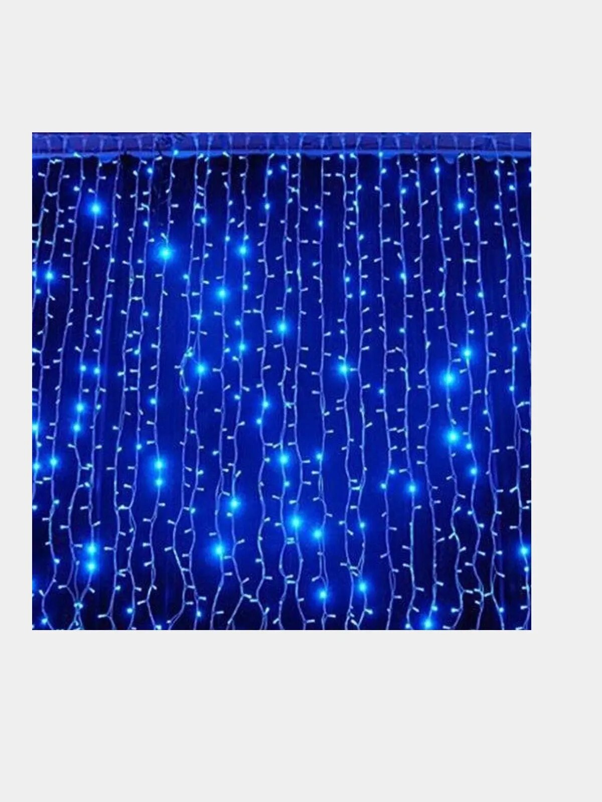 Светодиодная гирлянда занавес, 3х2 метра, 320 LED, 8 режимов, синяя