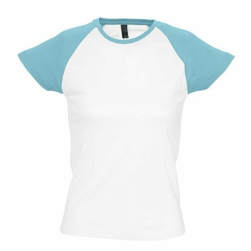 фото Футболка размер l, голубой, белый нет бренда