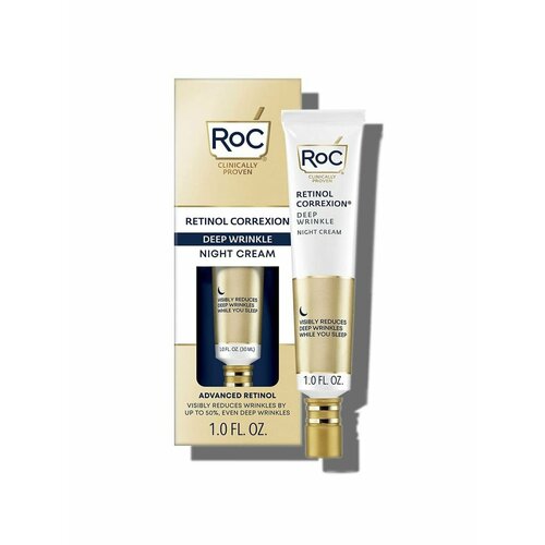 Roc, Retinol Correxion Deep Wrinkle, Филлер для лица с гиалуроновой кислотой и ретинолом от глубоких морщин, 30 мл. roc retinol correxion средство для устранения глубоких морщин 30 мл 1 жидк унция