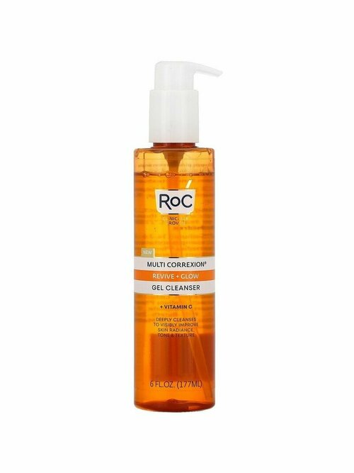 Средства для снятия макияжа RoC, гель для умывания и сияния кожи с витамином C, 177 мл
