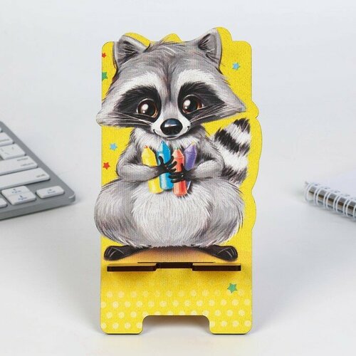 Подставка под телефон Милый енот 89 х 163 см 324₽