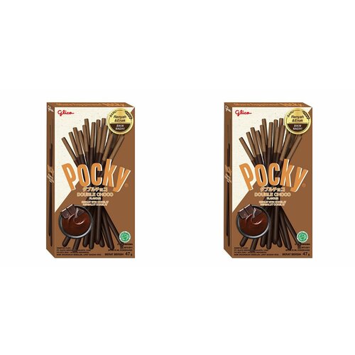 Glico Печенье Pocky двойной шоколад, 47 г, 2 шт