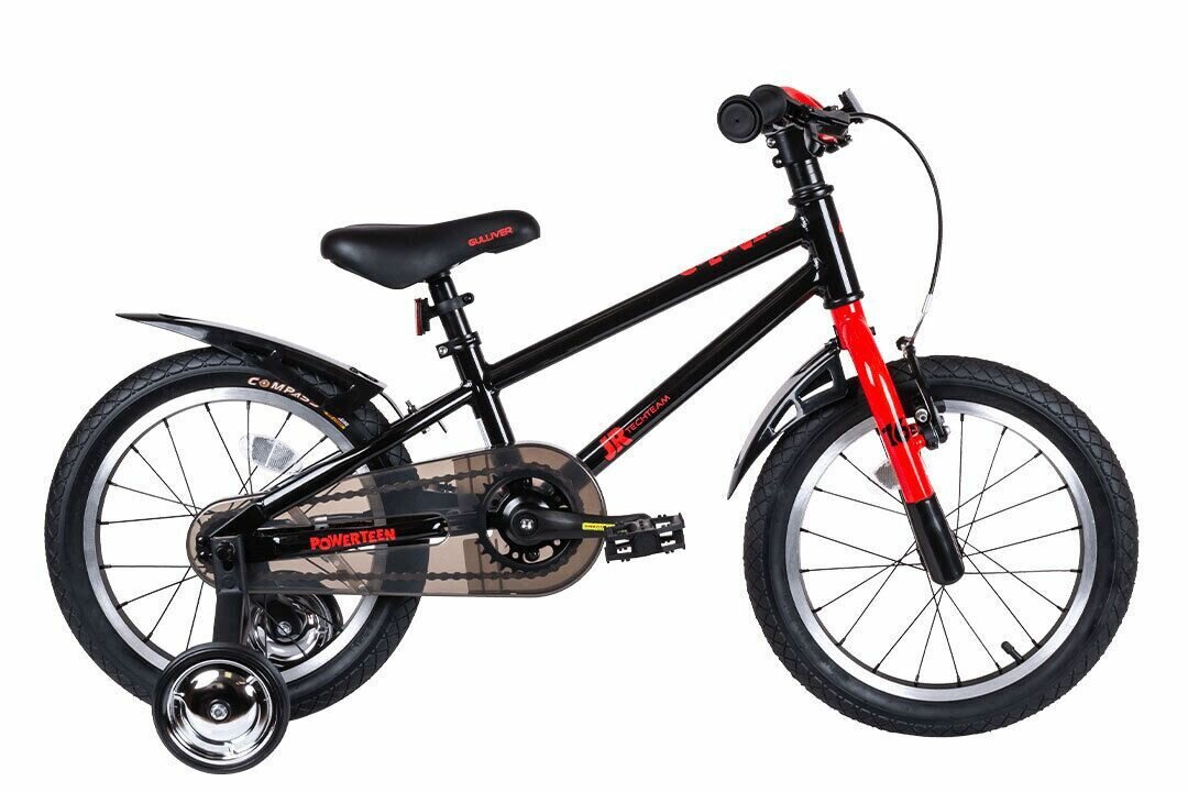 Детский велосипед 16" TECH TEAM GULLIVER (16" 1 ск.) зеленый (черный)