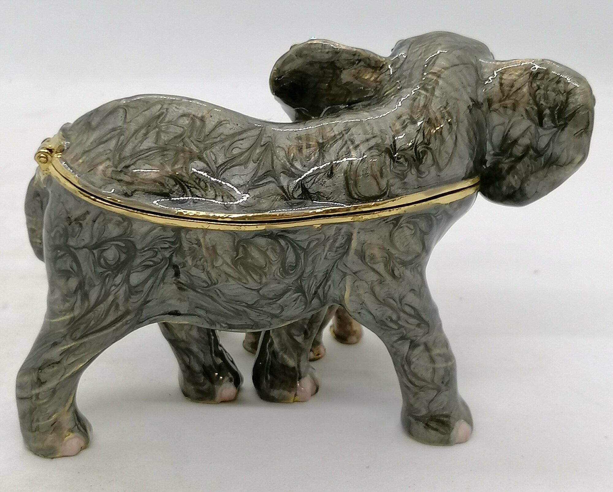 Шкатулка Фаберже "Слон со слоненком " ВР855 — фото 1