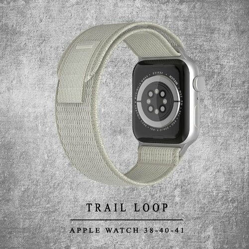 Сменный тканевый ремешок Trail Loop 38-40-41mm из легкого дышащего материала с удобной и надежной застежкой на липучке, регулируемым размером и универсальным креплением для любых моделей Apple Watch