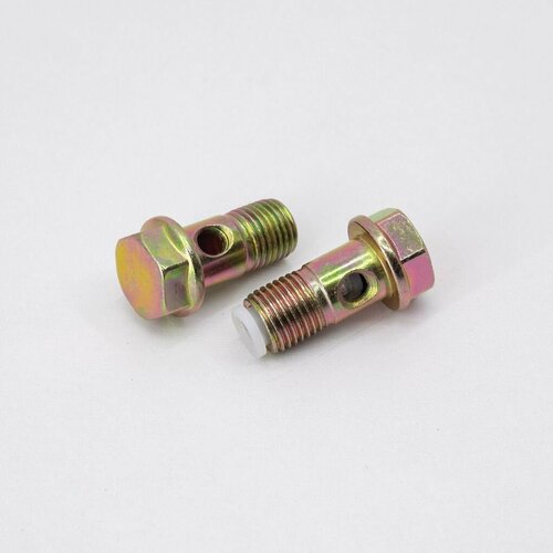 Штуцер топливной системы диаметр 14 мм шаг 15 мм ZEVS к-т из 2-х шт один с сеточкой 390₽