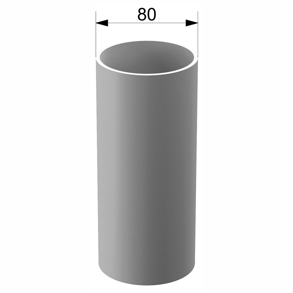 Труба водосточная пластиковая d80 мм 1 м Docke Standard пломбир RAL 9003