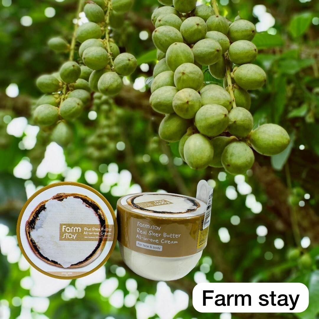Многофункциональный крем с маслом ши FarmStay Real Shea Butter All-In-One Cream 300 мл - фото №15