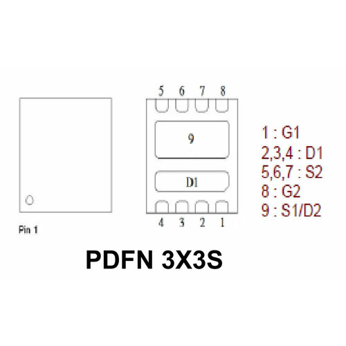 микросхема pe674dt n channel mosfet 30v 31a 39a pdfn3x3s Микросхема PE618DT N-Channel MOSFET 30V 23A/39A PDFN3X3S