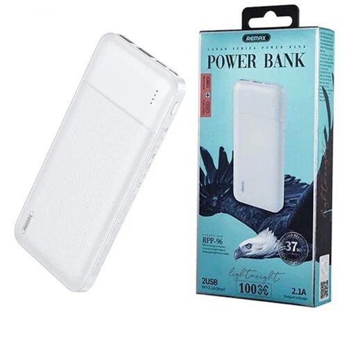 Powerbank / Внешний аккумулятор REMAX RPP-96 Lango Power Bank, 2.1A, (10000mAh), Белый