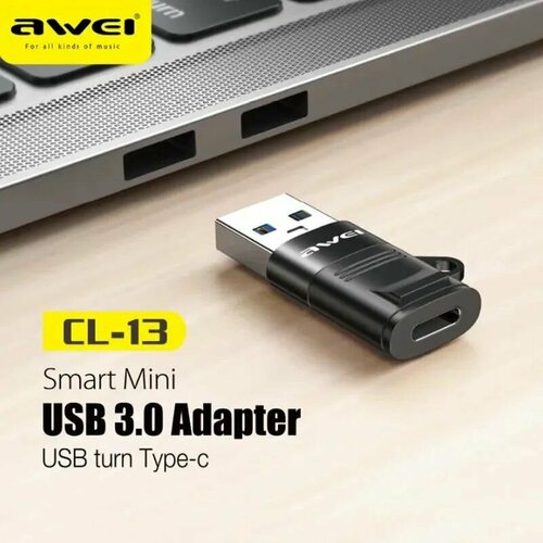 Переходник Awei CL13 TypeC - USB, кабель-адаптер Midi - USB, PREMIER awei cl 14 адаптер кабель type c to usb