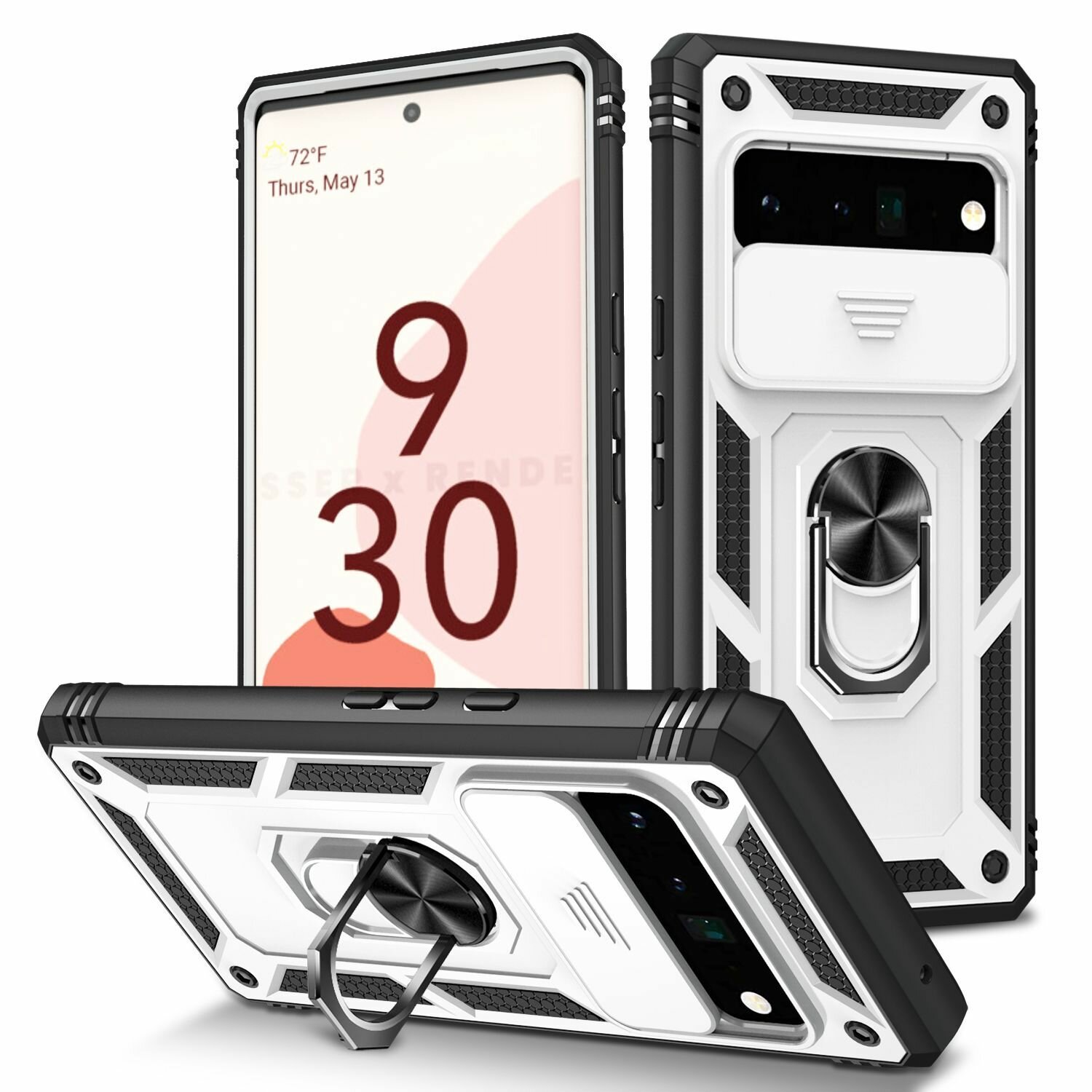 Противоударный чехол MyPads для Google Pixel 6pro (Белый)