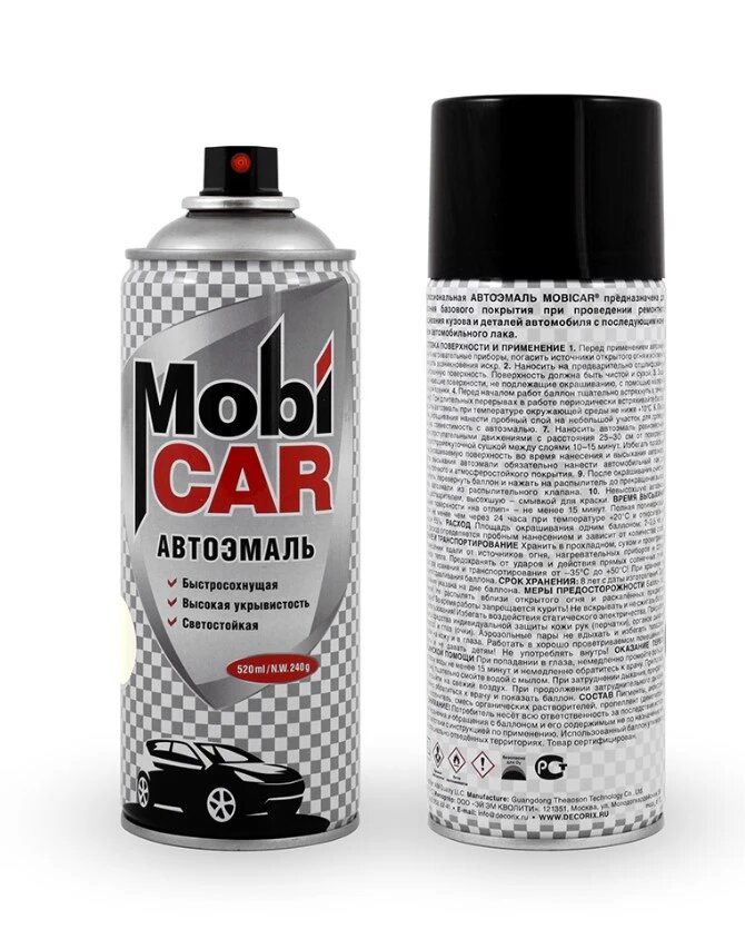 фото Краска 201 белая MobiCAR 520 мл