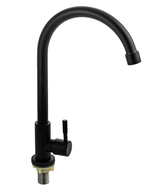 фото Кран на одну воду BRIMIX 9311 черный из нержавеющей стали