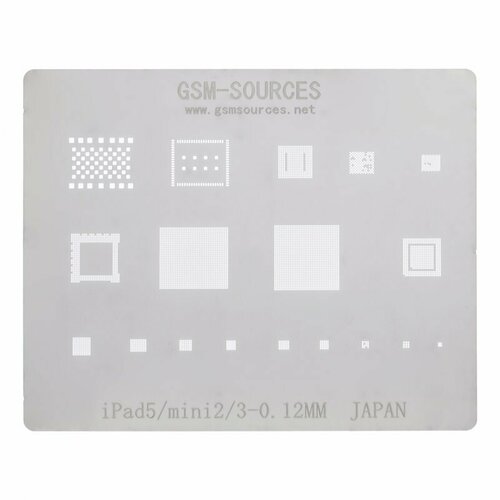 Трафарет BGA для Apple iPad 5 9.7 (2017) iPad mini 2 Retina / iPad mini 3 1pcs lot 343s0583 for ipad 6 air2 air 2 ipad5 mini 4 bga black touch ic integrated circuits bga replacement parts chip chipset