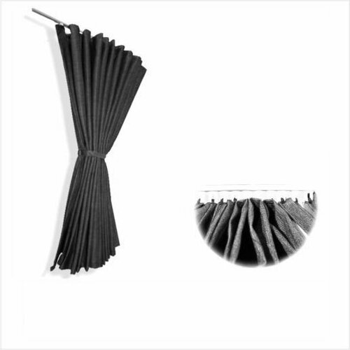 Шторы ночные без направляющих для Газели черного цвета 1650₽