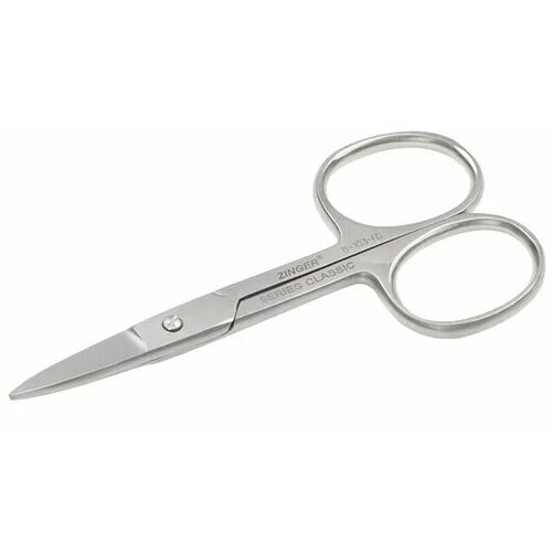 Zinger/ Ножницы маникюрные прямые (B-0103-S-SH) для ногтей с ручной заточкой ножницы маникюрные для ногтей tatti заточенные серебро