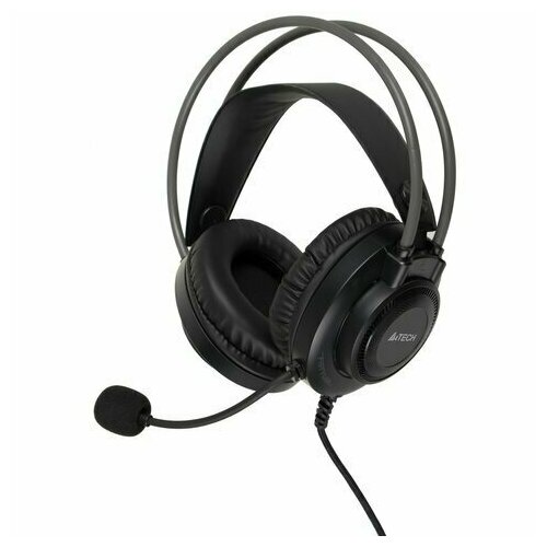Наушники с микрофоном гарнитура A4TECH Fstyler FH200U проводные 2 м USB серые 1431333 3059₽