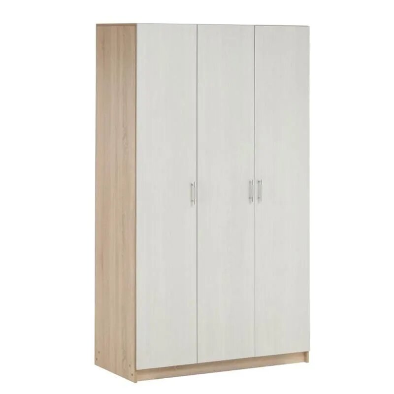 фото Шкаф трёхстворчатый Бася-1 2100х1200х560 дуб сонома/ясень анкор светлый