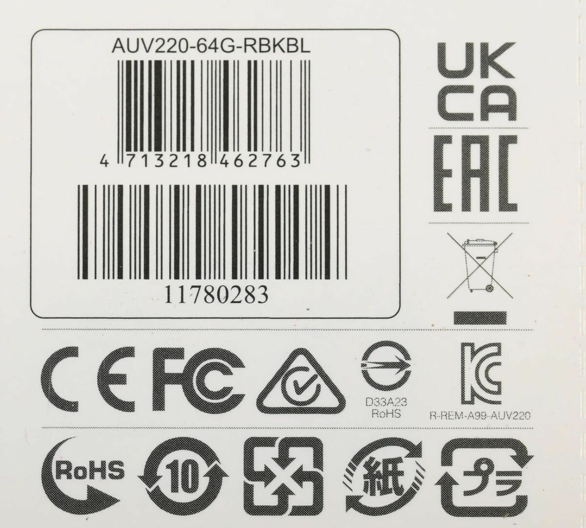 Флешка A-Data UV220 32ГБ USB2.0 черный/синий (AUV220-32G-RBKBL) - фото №11