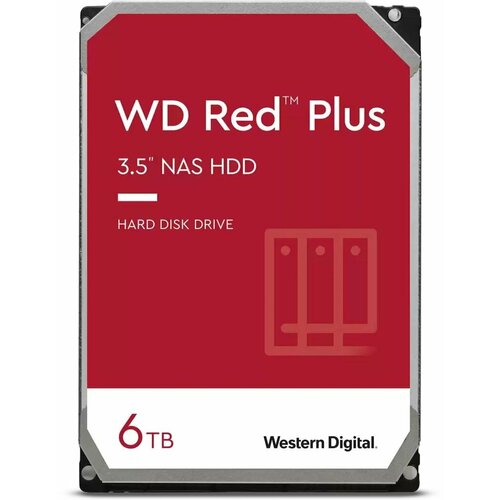 WD Жесткий диск WD SATA-III 6TB WD60EFPX NAS Red Plus 5640rpm 256Mb 35 WD60EFPX 22310₽
