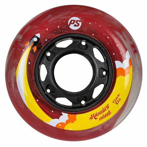Комплект колёс для роликов Powerslide Adventure 7282A 4-pack BlackRed 3280₽