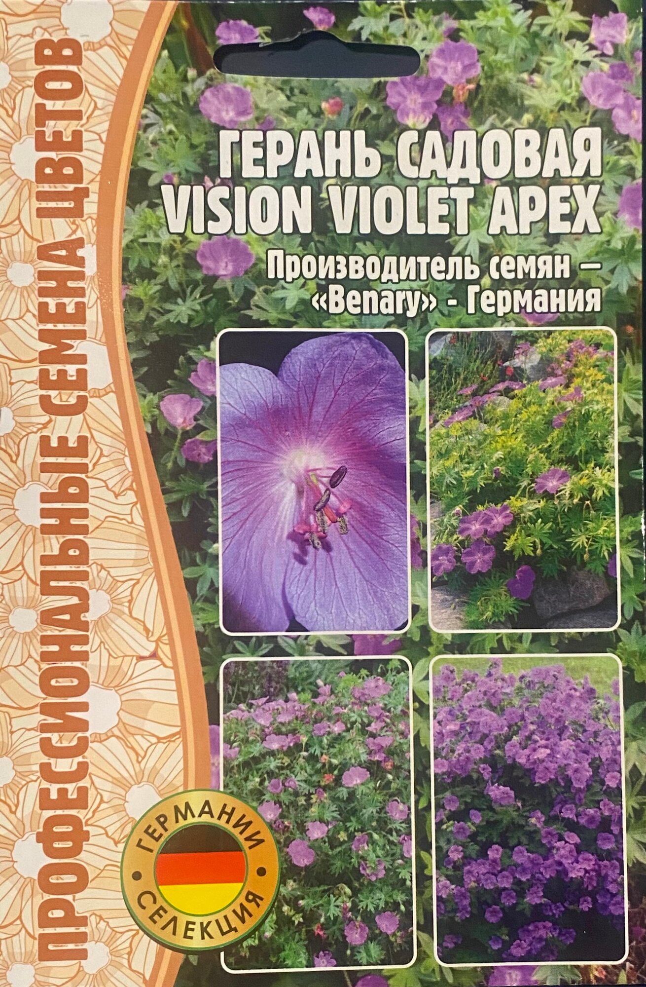 Семена Герани садовой Vision Violet Apex (3 шт. семян)