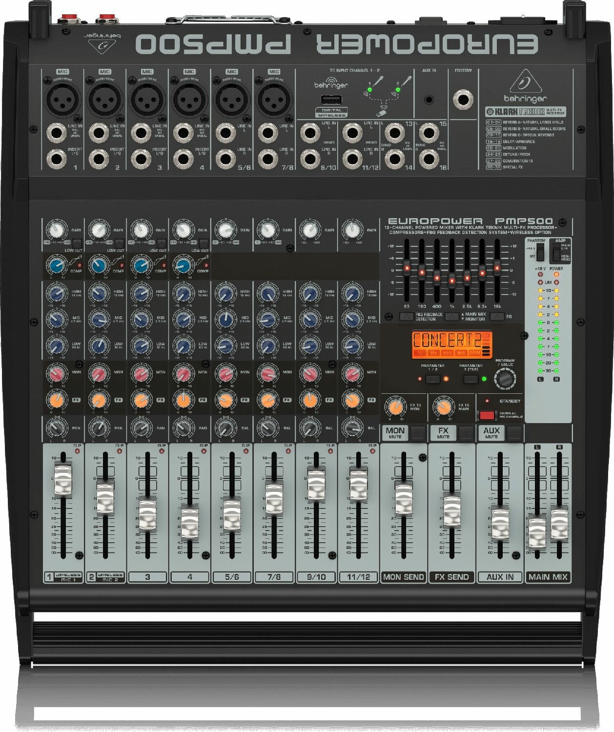 Behringer PMP500 микшер с усилителем, 500 Вт