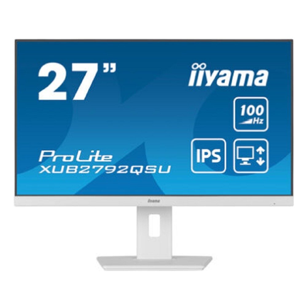 Iiyama Монитор LCD IIYAMA 27" XUB2792QSU-W6 белый {IPS 2560x1440 100Hz 250cd DVI HDMI DisplayPort USB M/M HAS Pivot}