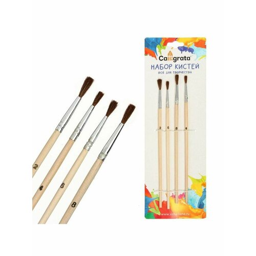 Набор кистейПони круглые 4 штуки 243₽