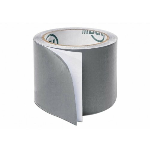 Клейкая лента для ремонта тарпаулинового тента 8 см х 8 м скотч серый