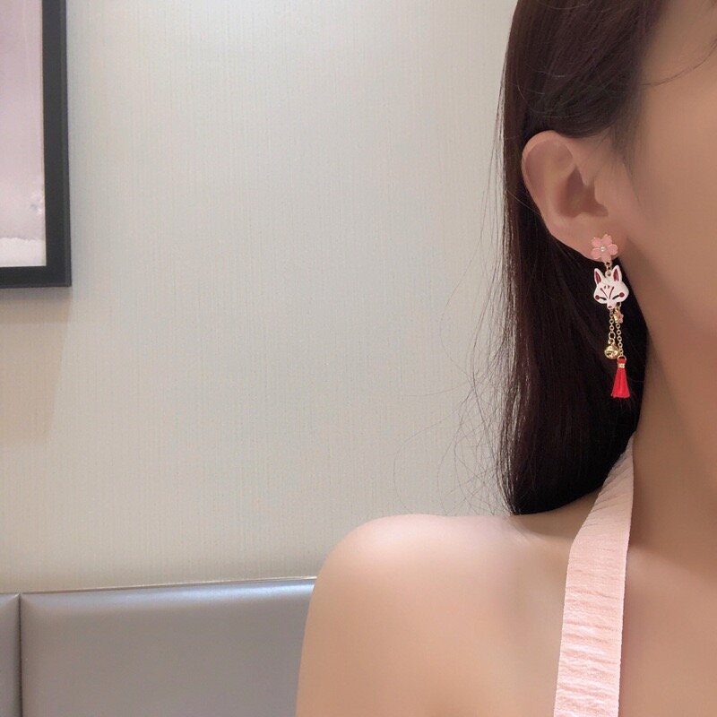 Серьги с подвесками, размер 60 мм, white — фото 1