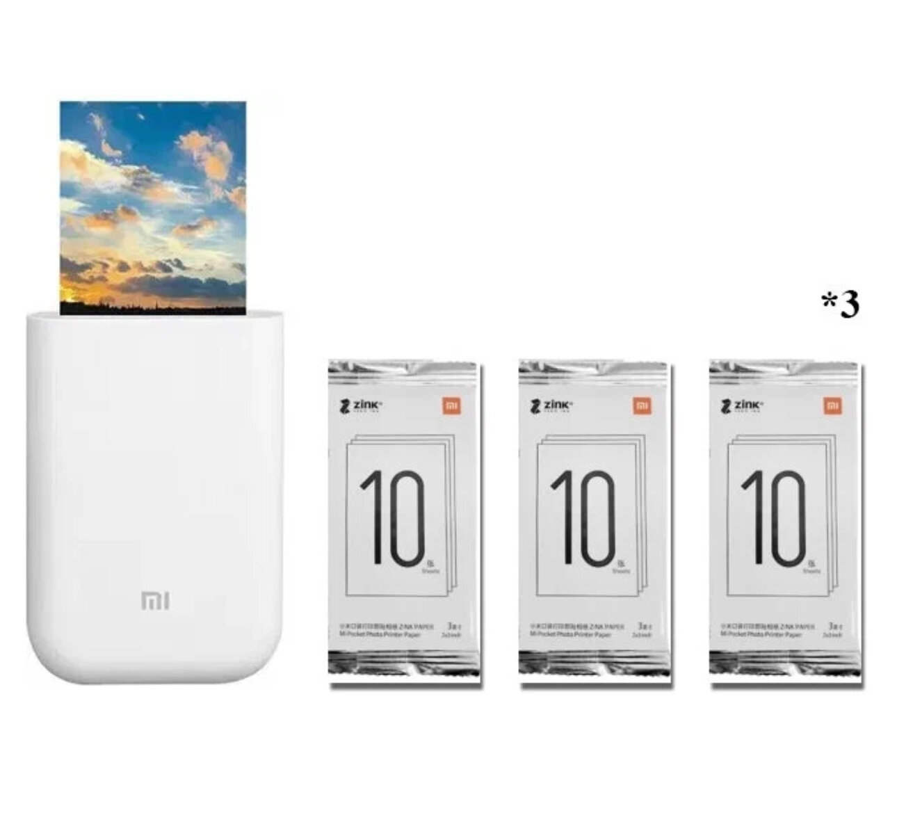 Портативный фотопринтер Xiaomi Mi Portable Photo Printer Комбинация 2