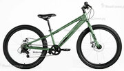 Подростковый велосипед Forward Spike 24 D (2023) 11" Зелено-черный (122-135 см)