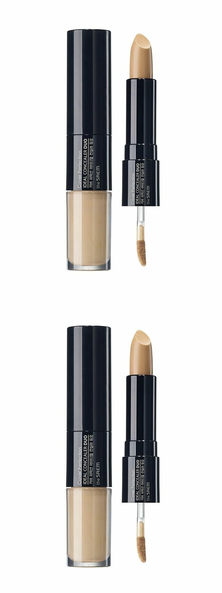 The Saem Консилер для маскировки недостатков 01 Cover Perfection Ideal Concealer Duo01. Clear Beige, двойной, 2 шт.